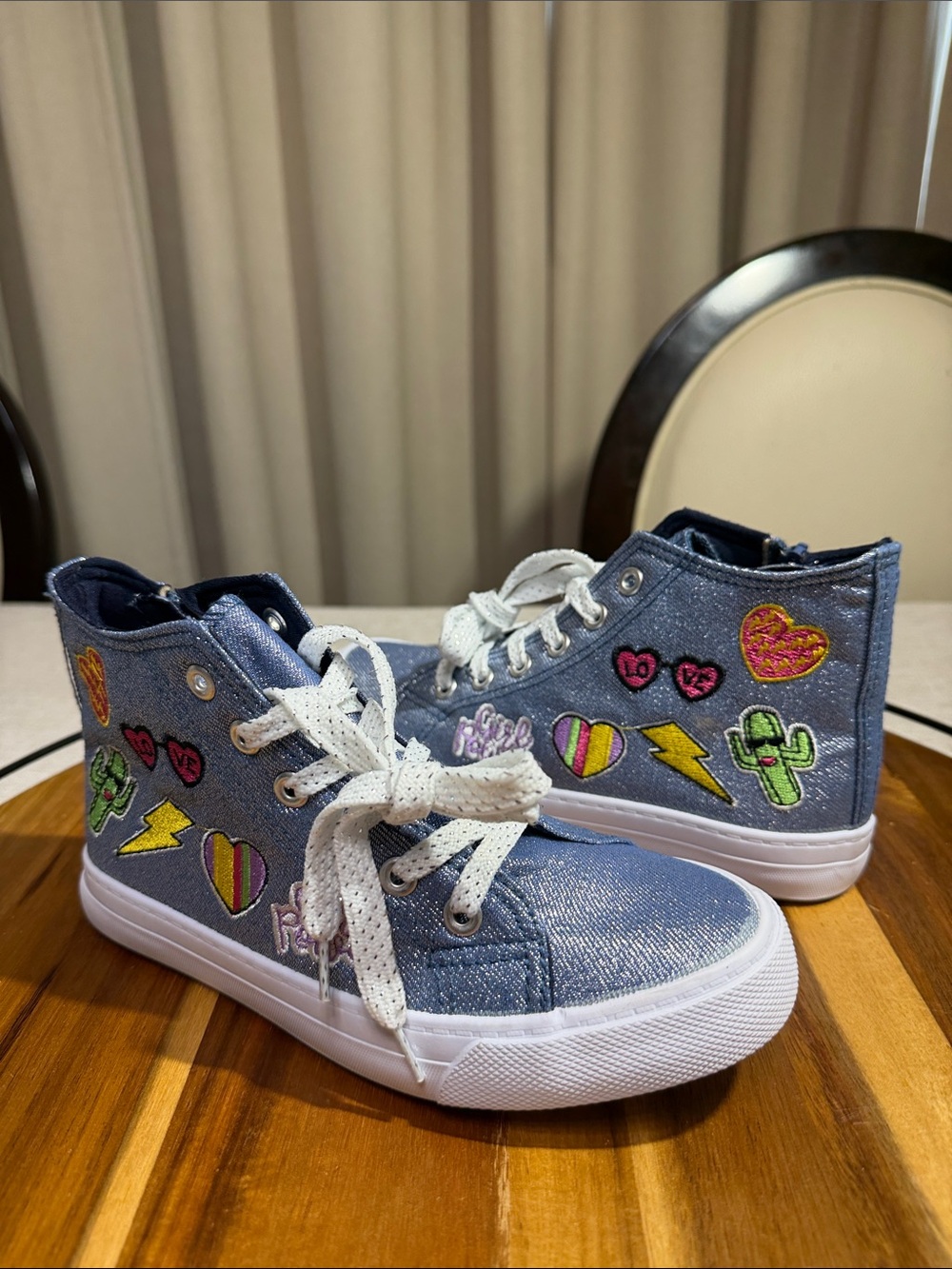 CRB girl high top sneakers size 2